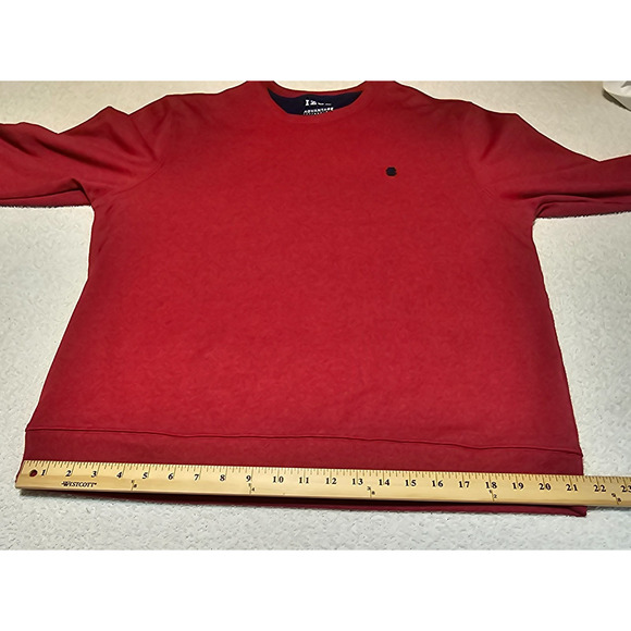 IZOD Advantage Performance Stretch Crewneck Sweatshirt Red Men’s Size L - Picture 6 of 9